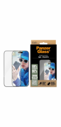 PanzerGlass - Ochrana obrazovky pro mobilní telefon - ultra široký tvar - sklo - barva rámu černá - pro Apple iPhone 16 Pro
