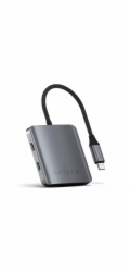 Satechi USB HUB Satechi 4portový USB-C Hub PD - hliníkový USB-C hub (4x USB-C 10Gbps, včetně 1x 100W PD) (vesmírně šedý)