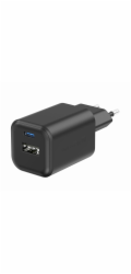 Swissten síťový adaptér gan 1x usb-c 45w pd + 1x usb-a 18w qc černý