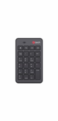 C-TECH Numerická kávesnice KBN-02WS, 23 kláves, Bezdrátová, Černá