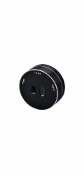 Viking zásuvkový modul A60, 1x USB-A, 1x USB-C, PD, černá