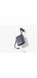 Swissten Power bank 10000 mAh s integrovanými kabely - USB-C, A, Lightning / šedá