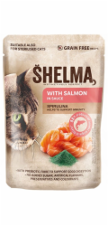 SHELMA with salmon in sauce - mokré krmivo pro kočky - 85g