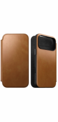 NOMAD pouzdro Modern Leather Folio Magsafe pro iPhone 17 Pro Max - English Tan