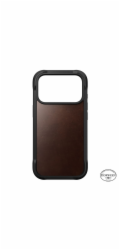 NOMAD kryt Rugged Leather Case Magsafe Horween pro iPhone 17 Pro - Rustic Brown