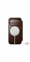 NOMAD pouzdro Modern Leather Folio Magsafe Horween pro iPhone 17 Pro - Rustic Brown