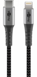 Goobay Kabel USB-A - Lightning 0,5 m stříbrný (49270)