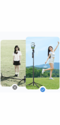 Orico Selfie tyč Selfie tyč Orico SPN185 1/4 stativ pro fotoaparát telefonu s 360stupňovou rotací Bluetooth 5.2 - černá