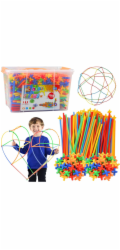 LeanToys Brčka 3D 4D stavebnice v krabici, barevné, 1000 ks.