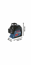 Bosch GLL 3-80 rovinný laser červený 30m