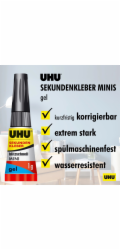 Uhu Super Glue 3 x 1 g mini gel v praktické krabičce