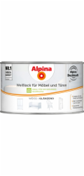 Alpina bílý lak na nábytek a dveře, lesklý, 300 ml