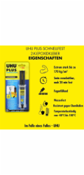 Uhu plus rychlotuhnoucí dvoukomorová stříkačka 15,5 g