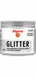 Alpina Kreativní třpytky do barev, stříbrné, 40 g