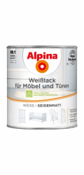Alpina bílý lak na nábytek a dveře, saténový povrch, 750 ml