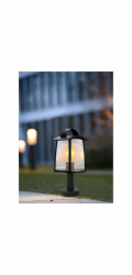 Stojací lampa Lutec Kelsey s bublinovým sklem