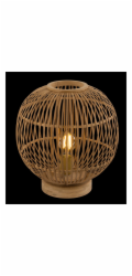 Stolní lampa Globo z bambusu Hildegard