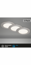 Briloner LED zapuštěná světla Flat In sada 3 kusů Neutrální bílá 12 x 2,8 cm Matný nikl