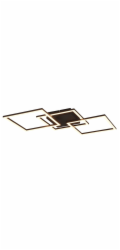 Stropní LED světlo Reality Trail 1 světlo Černá matná 52,6 cm x 52,6 cm