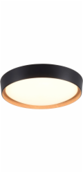 Just Light. Stropní LED svítidlo Emilia, černé, průměr 40 cm.