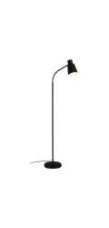 Stojací lampa Brilo, 1 žárovka, černá, 128 cm