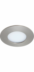 Zapuštěné LED svítidlo Briloner, plast, matný nikl, V: 3 cm, O: 8,5 cm