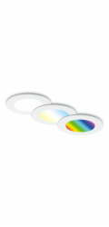 Briloner 3dílná sada LED zapuštěných koupelnových bodových světel IP65 Stmívatelné RGB CCT Bílá
