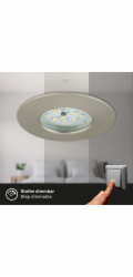 Briloner LED zapuštěné bodové svítidlo Attach Dim 3 kusy, nikl matný O 7,5 cm