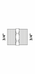 Dvojitá nipl Kirchhoff 26,4 mm (3/4" AG) bronzová