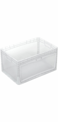 Eurobox-System Systémová krabice Eurobox s boční klopou 60 x 40 x 32 cm, průhledná