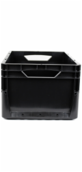 Eurobox-System Systém Eurobox, pevná nástěnná krabice, 40 x 30 x 22 cm, černá