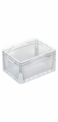 Eurobox-System Systém Eurobox, pevná nástěnná krabice se zapuštěnými úchyty, 40 x 30 x 22 cm, průhledná