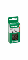 Spax Univerzální šroub VGW TSP pozinkovaný 3,5 mm x 16 mm černý 25 kusů