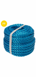 CONACORD Polypropylenové dělené kroucené lano , průměr 10 mm, délka 20 m, modré