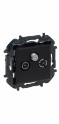 Legrand Niloe Step TV-R-SAT zakončovací zásuvka, 10 dB - černá 863579B