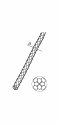 CONACORD Lano z polypropylenu, vícevláknové pletené, O 3 mm, černé, metráž