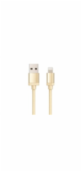 WG - Datový kabel Lightning MFI na USB-A, 1 metr, zlatá