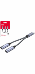 UNITEK ADAPTER USB-C - 2X USB-C 18W AUDIO M206A