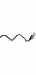 Goobay Ethernetový kabel USB-C 3.2 Gen2 samec > RJ-45 samec (černo-stříbrný, 3 metry, opletený textilní plášť)