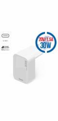 HAMA GaN, Rýchlonabíjačka, 1x USB-C PD/QC, 30W, bi