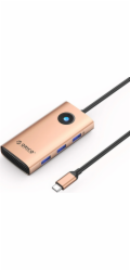 Orico PW11 6-v-1 USB-C Dock/Replikátor růžovo-zlatý (ORICO-PW11-6P-RG-EP)