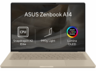 ASUS Zenbook A14 - Snapdragon X2 Elite X2E88100/16GB/512GB SSD/14"/WUXGA/OLED/2y PUR/Win 11 Home/béžová