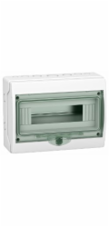 Schneider Rozvaděč 1x12, povrchová montáž, Mini Mureva IP65, mMRV-1-12-NT-T, průhledné dveře, 13444