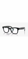 Meta Ray-Ban Gen1 Wayfarer, Shiny Black, Clear (Large)
