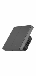 Inteligentní WiFi nástěnný vypínač Sonoff M5 2C, šedý (2kanálový)