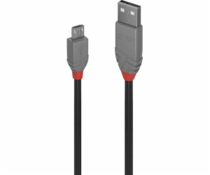 Lindy USB-A - microUSB USB kabel 2 m šedý (36733)