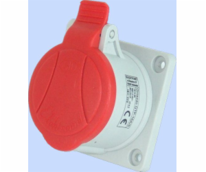 Elektromet Přímá panelová zásuvka červená 16A 5P (921830)