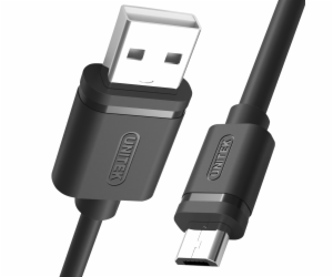 Unitek USB-A - microUSB USB kabel 1 m černý (Y-C451GBK)