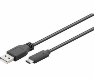 Goobay USB-A - USB-C USB kabel 1 m černý (55466)