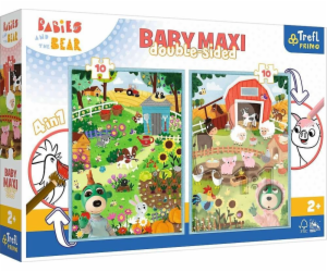 Trefl Oboustranné puzzle 2x10 dílků Baby Maxi Poznejte ch...